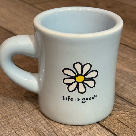Life Is Good Other - Life is Good Blue Coffee Mug Cup Daisy "Do What You Like, Like What You Do"
